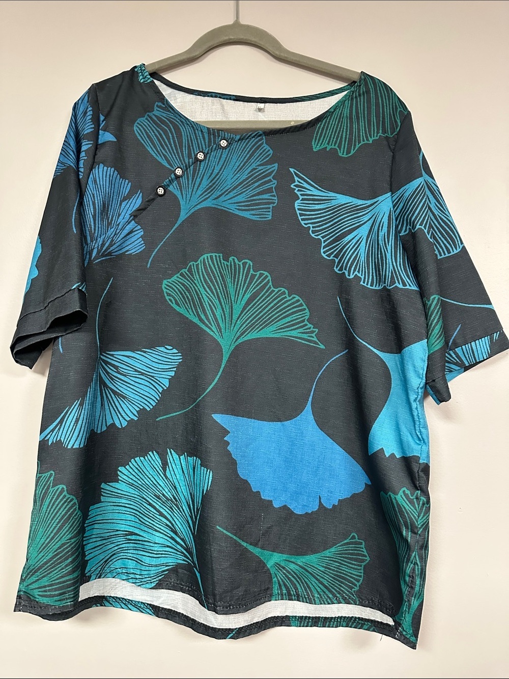 Women’s Floral Pullover V Neck Top Plus Size XL